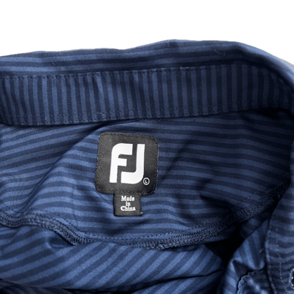 FootJoy Golf Polo Large Mens Short Sleeve Sports Striped Athletic Performance - Picture 4 of 5